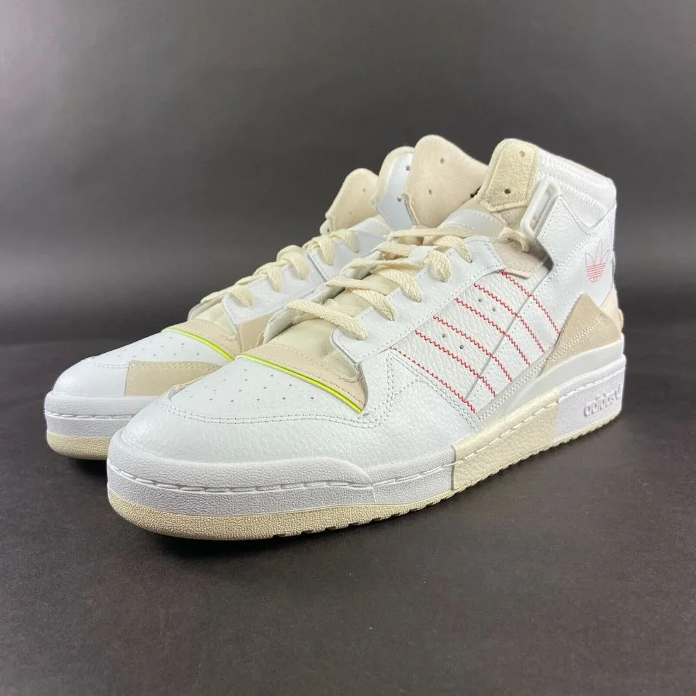 Adidas Men's Forum Exhibit Mid White Black Red Shoes GZ0946 Sizes 8 - 12 - Picture 6 of 9